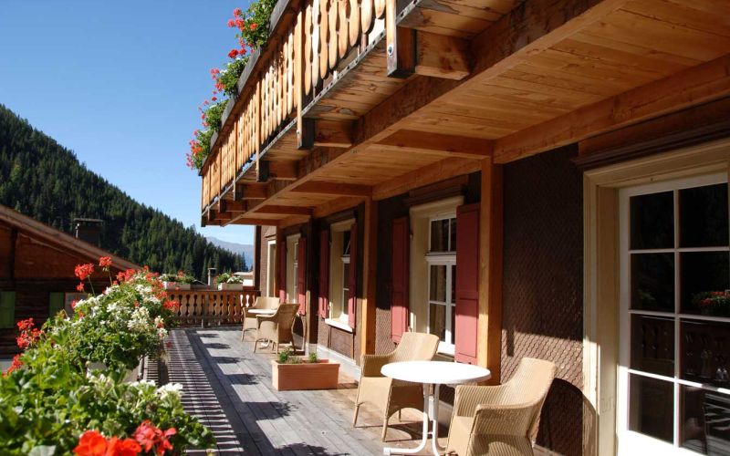 Balkon Standard Doppelzimmer Hotel Ducan Monstein